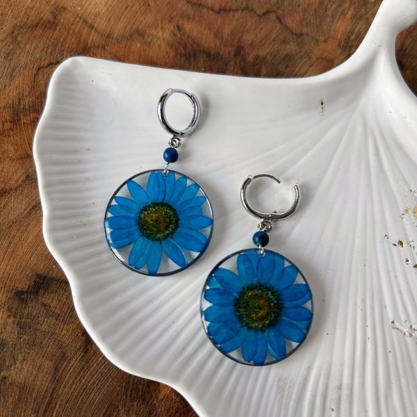 Kolczyki KWIAT w Epoxy niebieski nr KZ/4