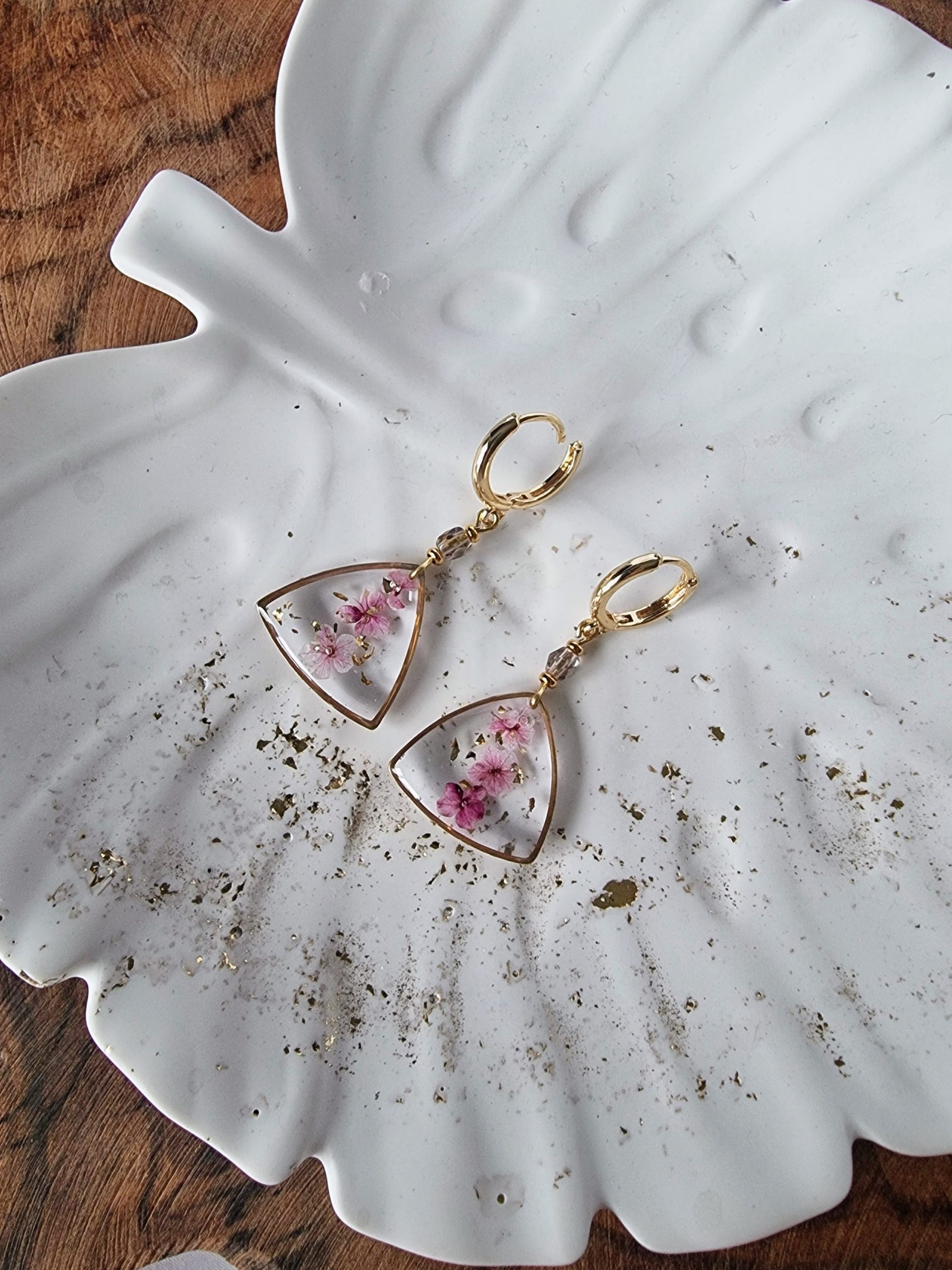 Kolczyki Kwiaty w Epoxy nr KZ/25 - obrazek 2