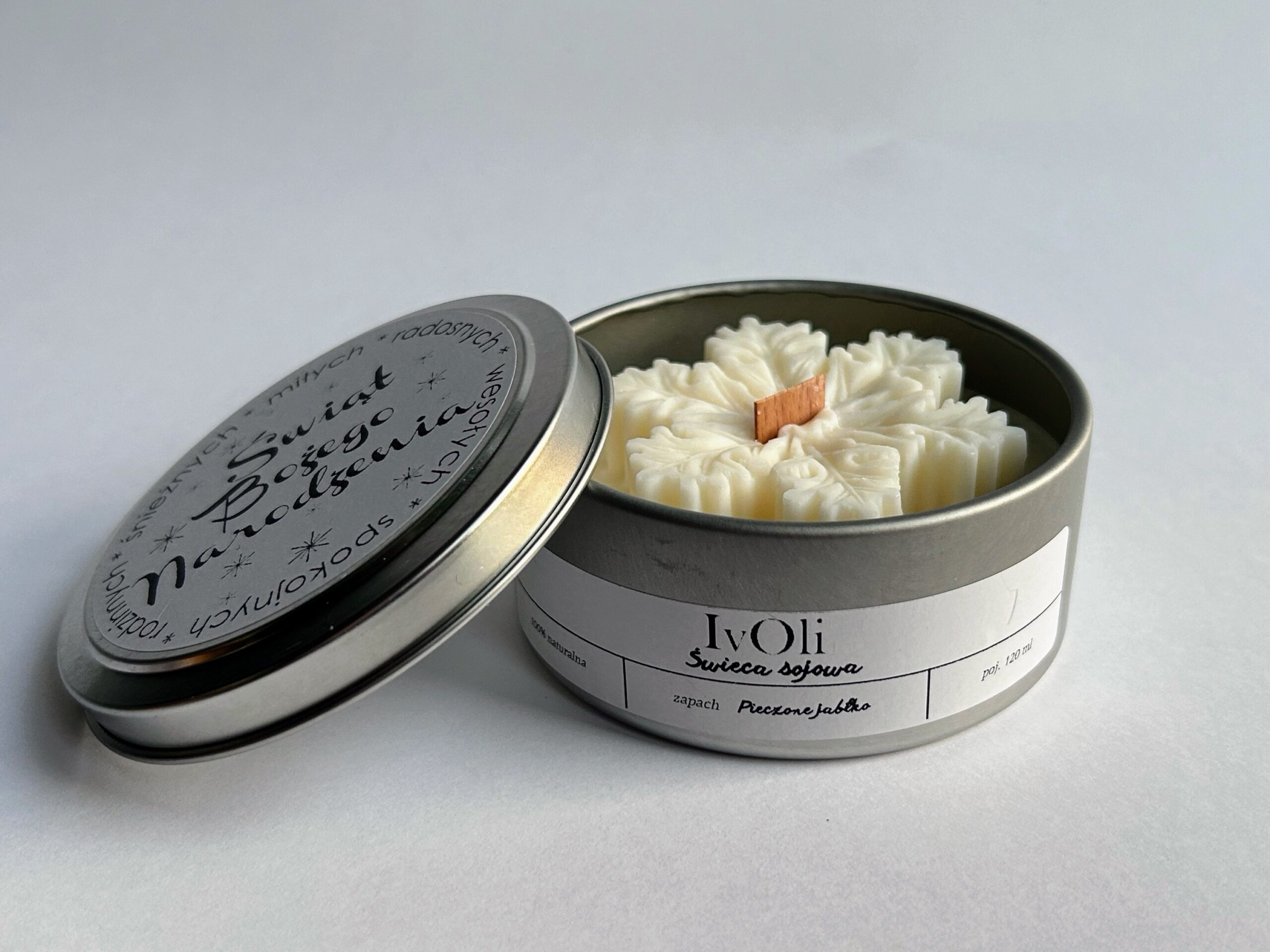 ŚWIECA SOJOWA - ŚNIEŻYNKA w PUSZCE - obrazek 2