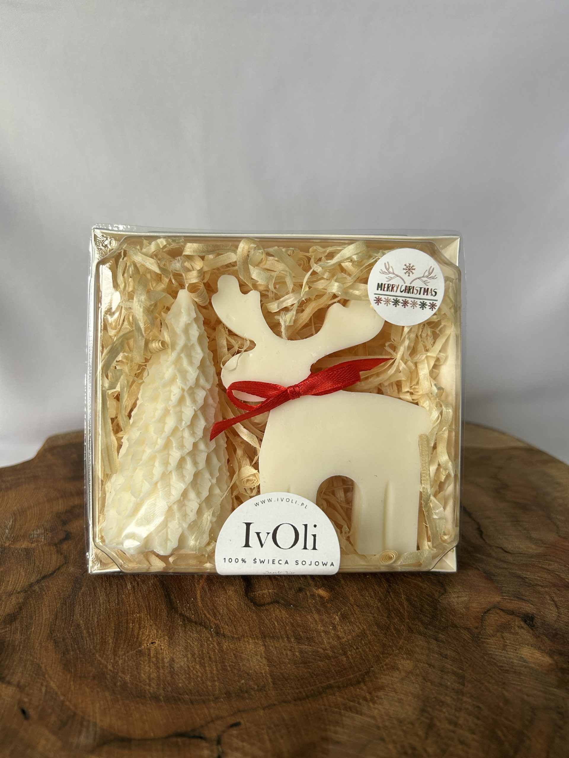 ŚWIECE - ZESTAW - CHOINKA z RENIFEREM