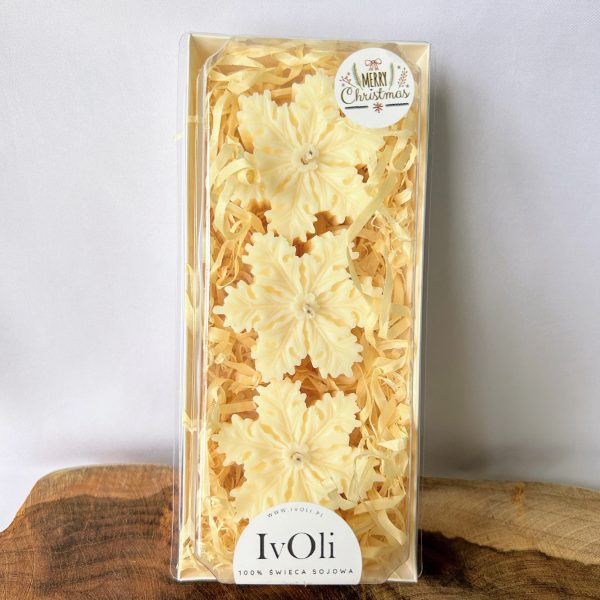 ŚWIECE - ZESTAW 3 ŚNIEŻYNKI