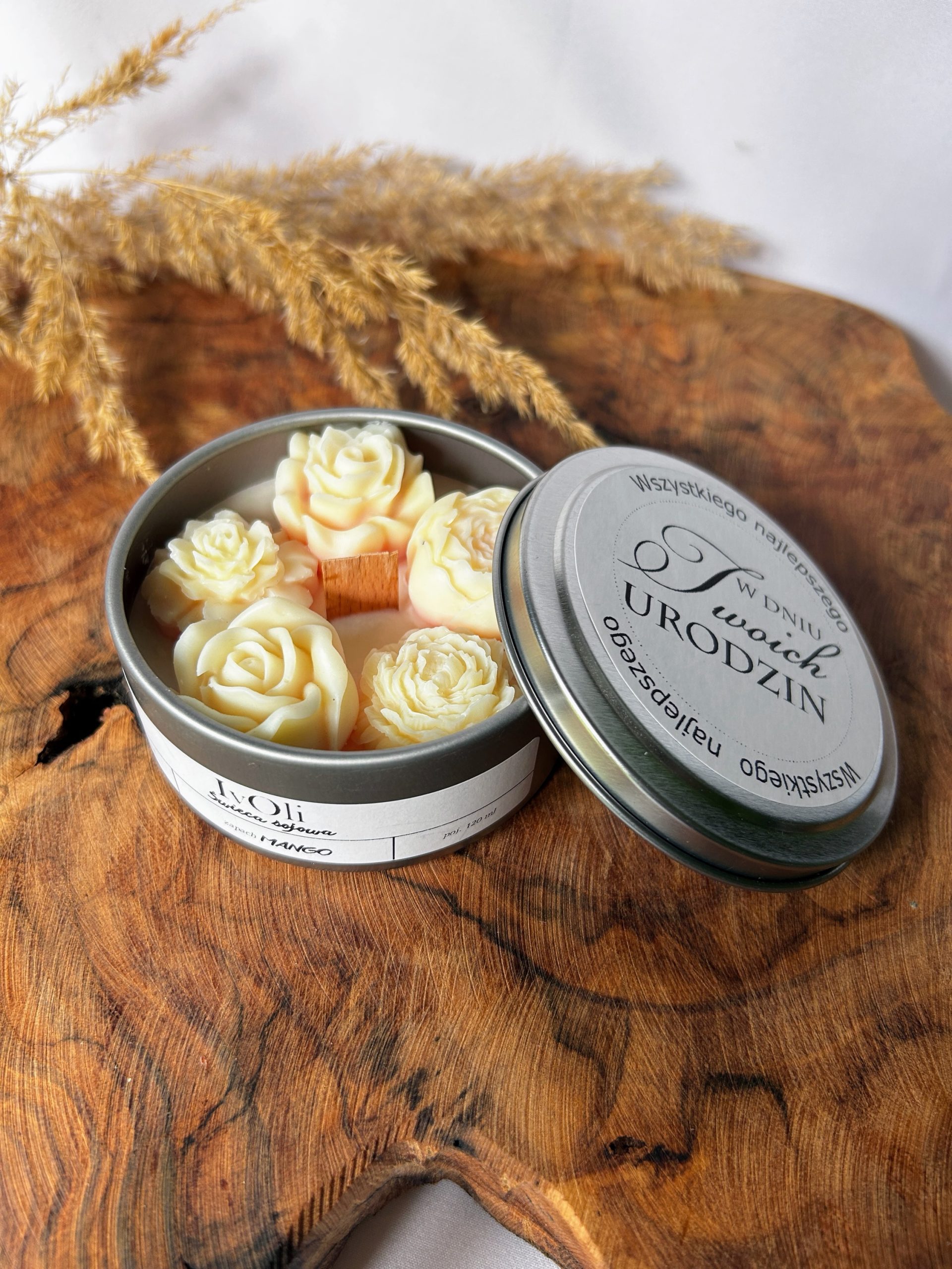 ŚWIECA SOJOWA - KWIATY - obrazek 3