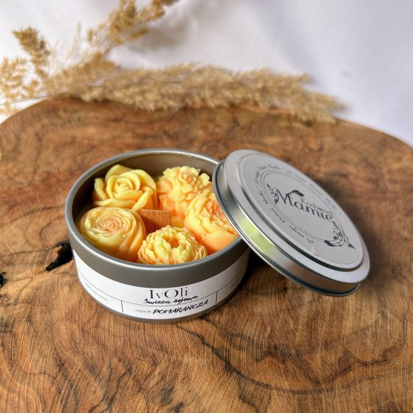 ŚWIECA SOJOWA - KWIATY