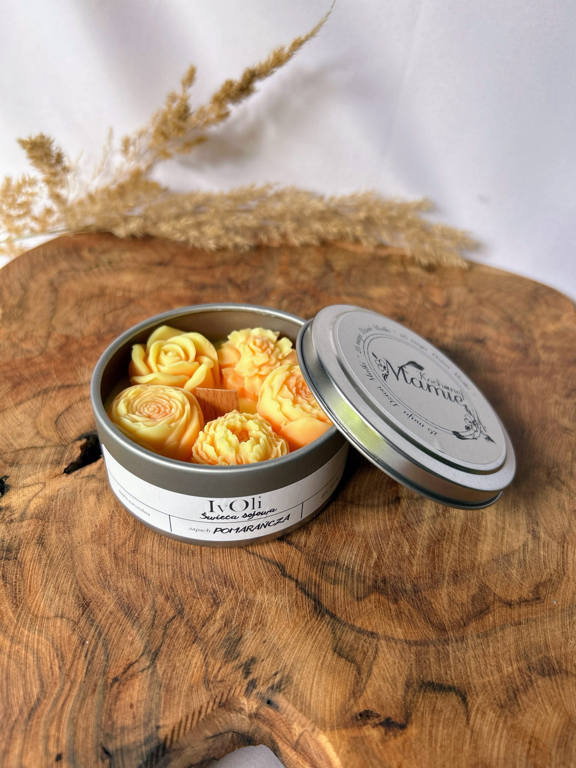 ŚWIECA SOJOWA - KWIATY