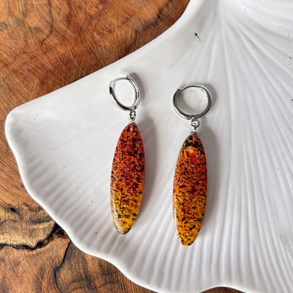 KOLCZYKI z Epoxy w JESIENNYCH barwach KZ/3